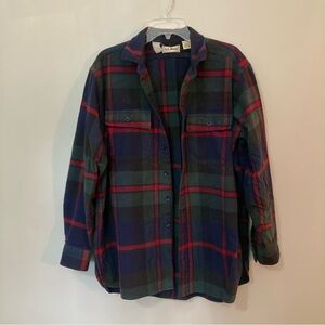 Vintage L.L. Bean 100% Cotton Flannel Button Down